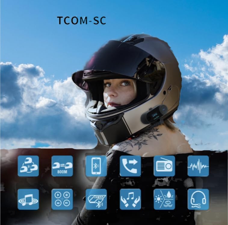 Amazon.co.jp: 最新改良Freedconn TCOM-SC バイク用インカム 2人